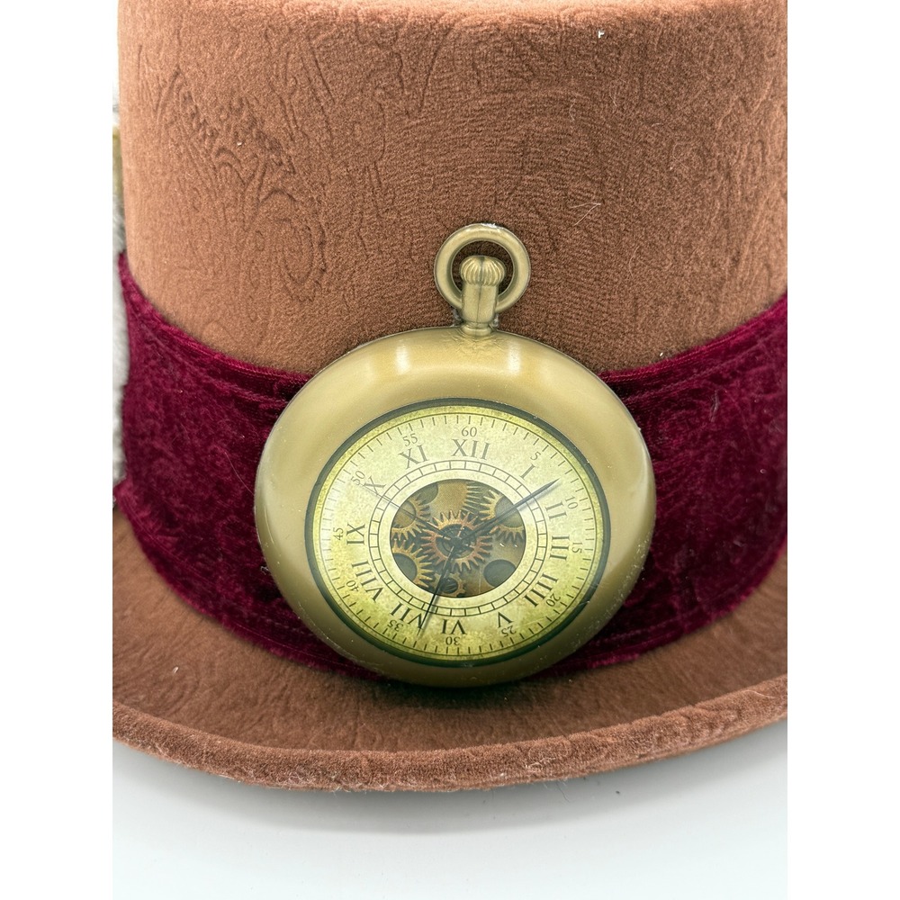 Unbranded Steampunk White Rabbit Top Hat Unisex OS Brown Excellent Cosplay Gear - Picture 2 of 8